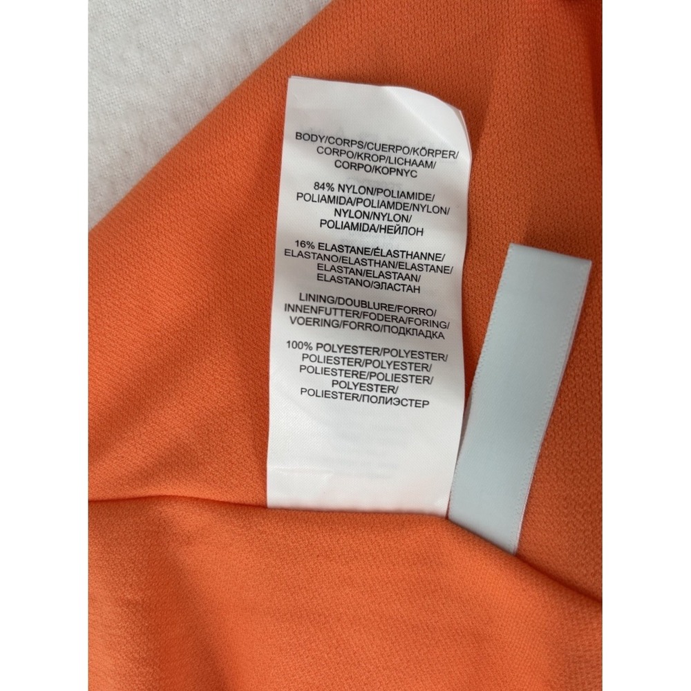 Bikini Lab Womens Long Sleeve Bodysuit Rashguard Zipper Blue Orange White Size S - Picture 5 of 10